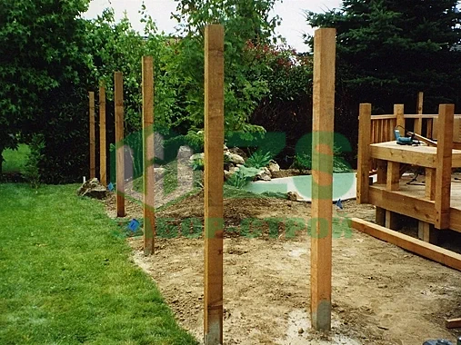 Столбы для забора из дерева Столбы для забора из дерева